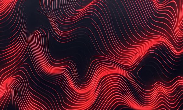 Red and black abstract background with flowing lines, vector illustration, dark blue background, high resolution, highly detailed, vector graphics, detailed digital art style, red and orange color sch