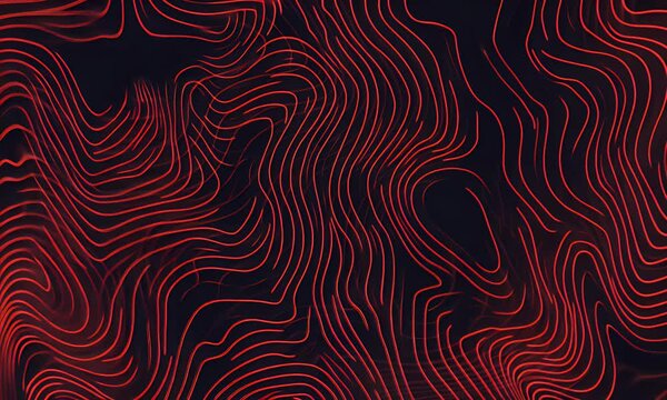 Red and black abstract background with flowing lines, vector illustration, dark blue background, high resolution, highly detailed, vector graphics, detailed digital art style, red and orange color sch