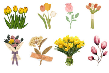 bouquet of tulips in a vase