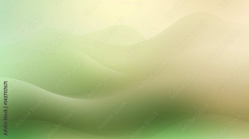 Poster beige to green gradient background featuring a smooth, blurred design in a vector style. -