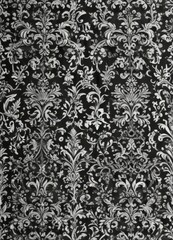 Elegant black & white damask, intricate scrollwork  Seamless pattern ideal for wallpaper , motif, wallpaper
