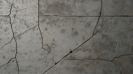 Cracked Concrete Texture Gray Stone Surface with Deep Fractures and Distress