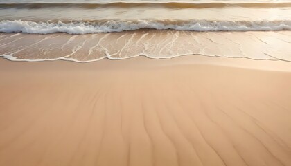 Serene Beach Scene Gentle Waves on Sandy Shore Tranquil Coastal View