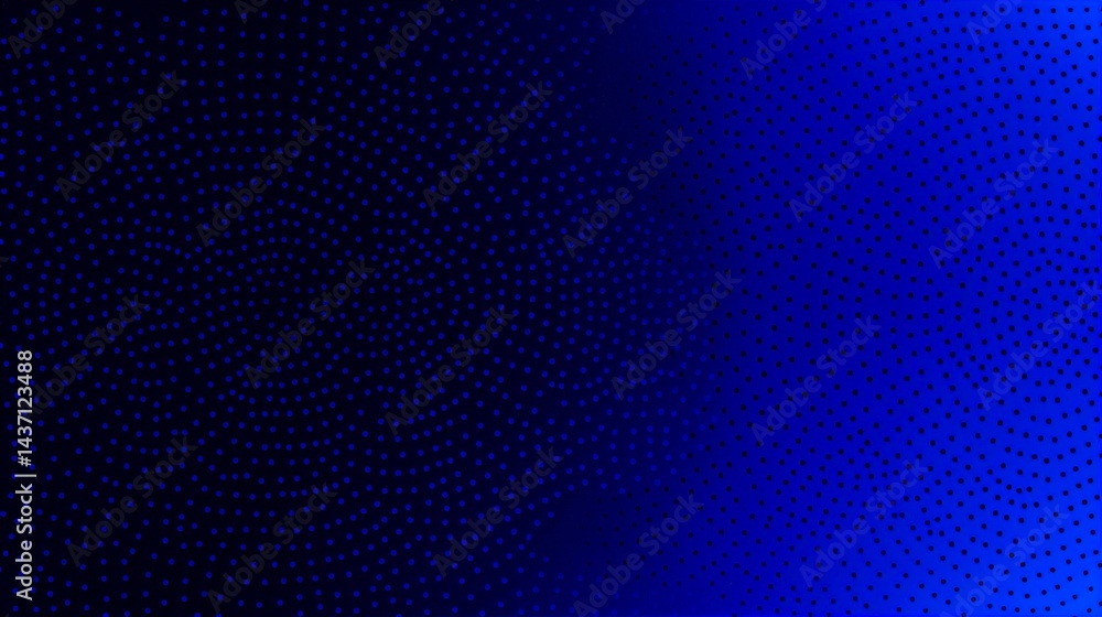 Poster blue gradient grunge texture background with halftone dots.