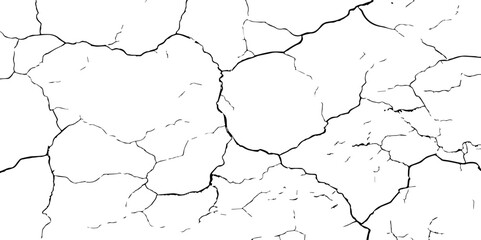 High-Resolution Vector Texture of Dry Cracked Earth with Transparent Background – Grunge Distressed Overlay Featuring Natural Split Lines and Soil Fractures	
