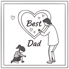 Father Giving Gift to Child Vector Art - Heartwarming Family Illustration, Editable High-Quality Design for Celebrations and Love