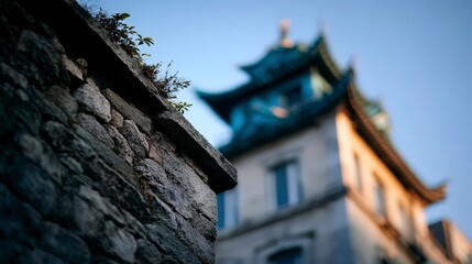Ancient Stone Wall   Pagoda  Asian Architecture  Travel  History