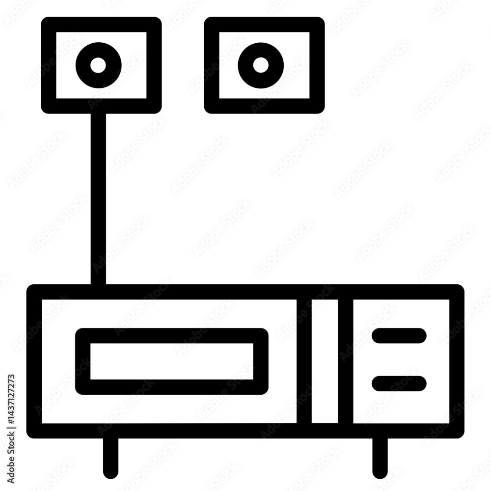 Poster office remote secure line icon