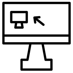 Access Home Monitor Line Icon