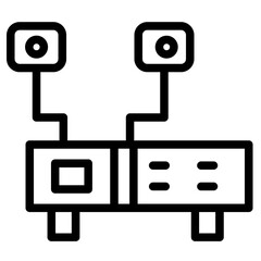 Analog Cctv Office Line Icon