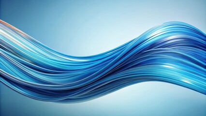 Fototapeta premium Abstract Blue Swirling Streamers Dynamic Flowing Design Element