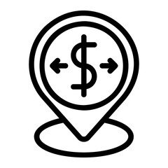 money exchange line icon