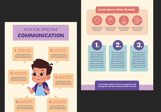 Beige Creative Keys For Effective Communication Infographic