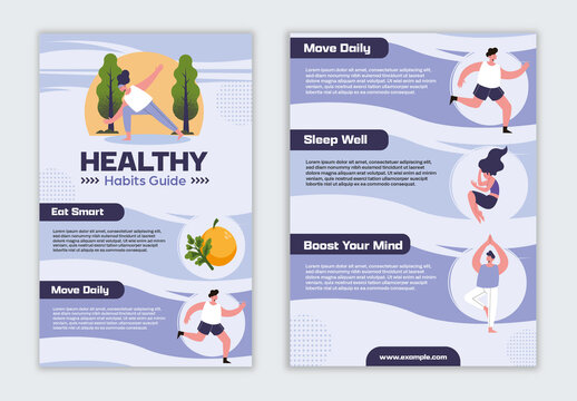 Purple And White Modern Wellness Tips Infographic