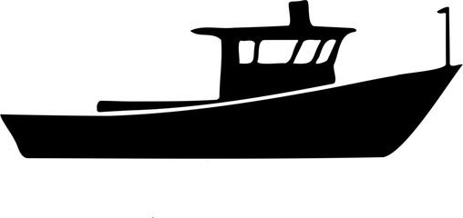 silhouette of a boat vector illustration