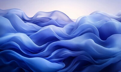 Obraz premium Flowing azure waves dance serenely