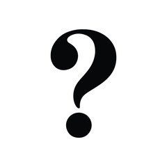 Fototapeta premium Black question mark symbol isolated on white background