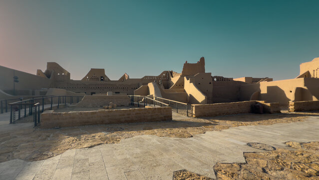 Diriyah, Saudi Arabia, Al Traif. It is a UNESCO World Heritage (clear sky)