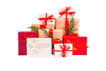 christmas gift boxes with gifts