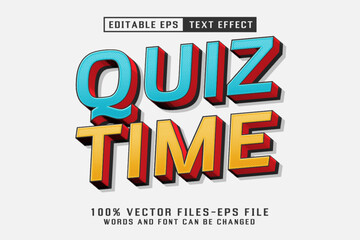 Quiz Time Editable Text Effect