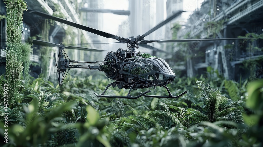 Poster engineers proposing sustainable technology solutions in urban green spaces nature conceptual art aer