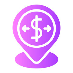 money exchange gradient icon