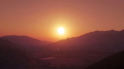 Majestic sunrise over mountains sunrise landscape