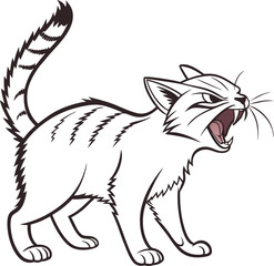 black cat vector illustration