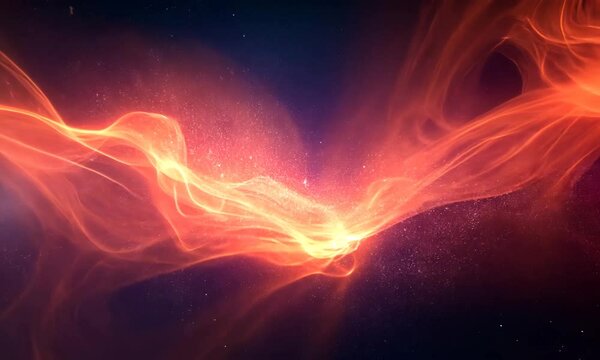 Fiery Aurora: A Dramatic Display of Energy and Light Emanating Across a Cosmic Sky, Evoking a Sense of Awe and Wonder
