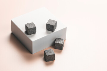 Cooling stones on whisky cooling stand.