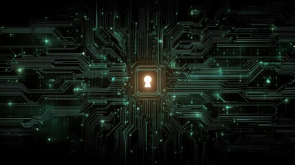 Illuminated light bulb on a simple circuit, visual demonstration of basic electrical flow and energy