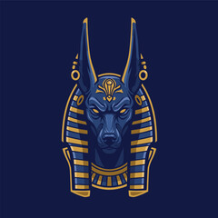 Anubis Head Logo Design