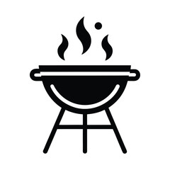 Barbecue Grill Icon Vector Illustration