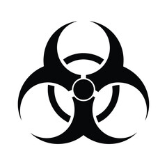 Biohazard Stencil Icon Vector Illustration