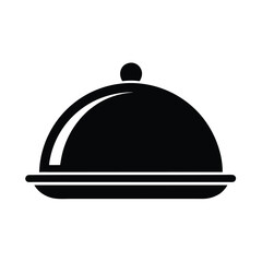 Cloche Serving Tray Icon Vector Illustration