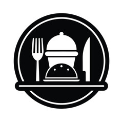 Fototapeta premium Food Restaurant Stencil Icon Vector Illustration
