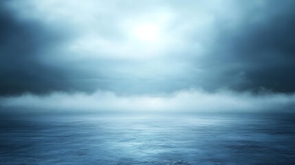 Fototapeta premium Misty ocean scene abstract background