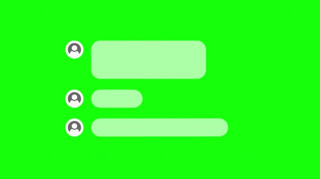 WhatsApp Chat Bubbles Animation | Green Screen 4K || modern design template || Graphic Resources on Green Screen