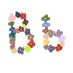 the alphabet letter B shape of a flower