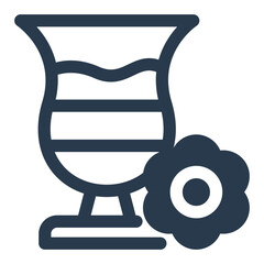 Tropical Drink with Flower Decoration