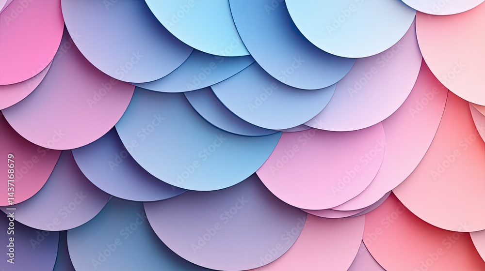 Poster abstract geometric patterns with soft pastel gradients.