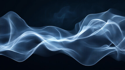 Fototapeta premium Stylish blue streamlined background with dynamic light lines, perfect for tech, corporate, or futuristic designs. Clean, modern, and high-quality abstract art for any creative project.