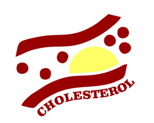 a cholesterol human body vein with blood cell stream