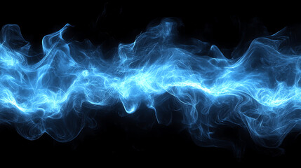 Obraz premium Stylish blue streamlined background with dynamic light lines, perfect for tech, corporate, or futuristic designs. Clean, modern, and high-quality abstract art for any creative project.