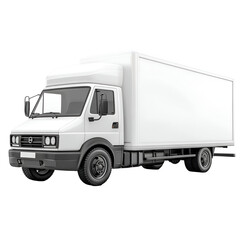 Delivery truck image monochrome van style