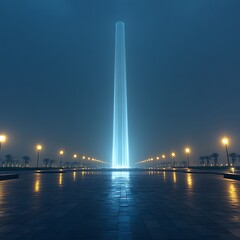 Vibrant Colors Illuminate King Fahd's Fountain at Night Picture