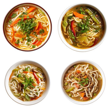 Tibetan Thenthuk Noodle Soup - Top View