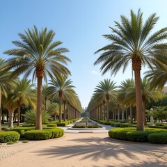 Kuwait City Palm Grove, Al Shaheed Park - Lush Oasis in Desert Landscape