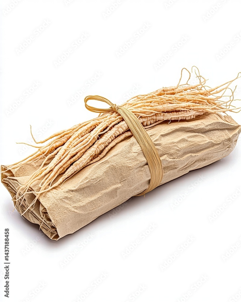 Poster neatly rolled up paper roll on a solid surface highlighting its smooth texture and clean edges