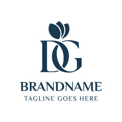 Letters DG Beauty Logo, symbolizing sophistication, style, and timeless beauty